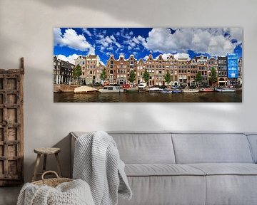 Prinsengracht grachtenpanden Amsterdam van Dennis van de Water