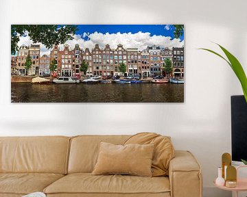 Prinsengracht Amsterdam lineaire panorama van Dennis van de Water