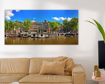 Schaduwgracht Amsterdam panorama sur Dennis van de Water