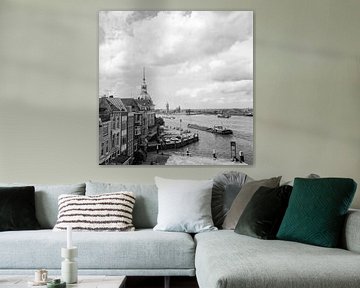 Dordrecht Groothoofd Hotel "Bellevue" von der Merwedekade von Dordrecht van Vroeger
