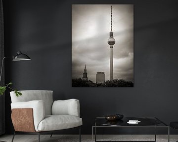 Black and White Photography: Berlin – TV Tower sur Alexander Voss