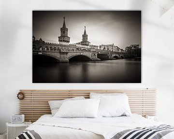 Black and White Photography: Berlin – Oberbaum Bridge van Alexander Voss