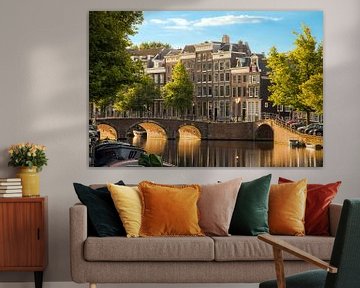 Sunlight bridges Keizersgracht by Dennis van de Water