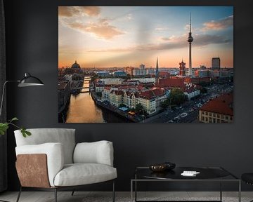 Berlin – Skyline im Sonnenuntergang von Alexander Voss