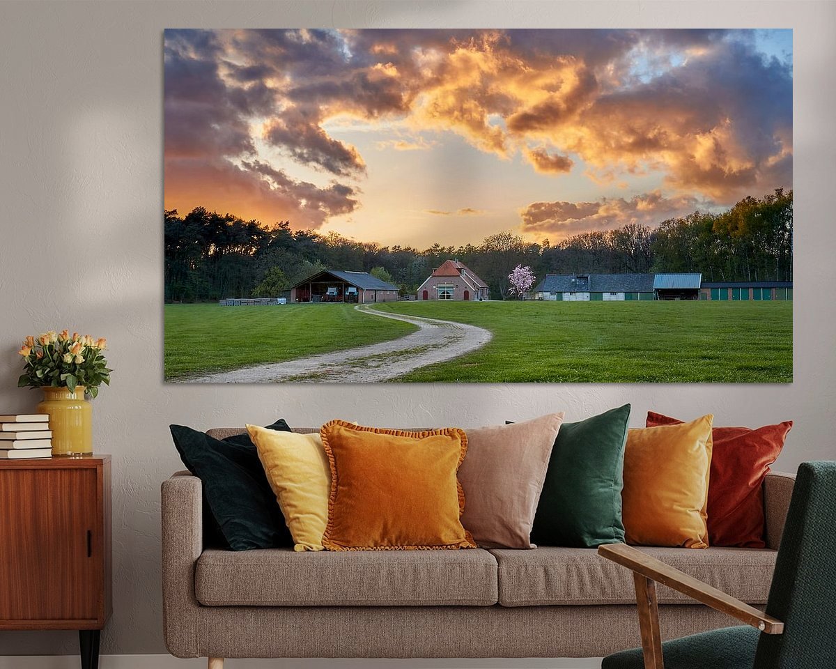 Voorbeeld van het werk in een kamer