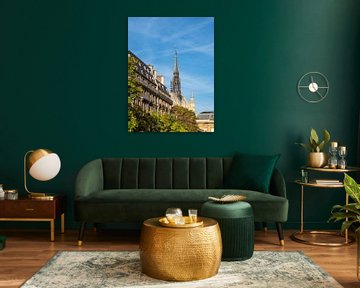 Blick auf die Kapelle Sainte-Chapelle in Paris, Frankreich von Rico Ködder