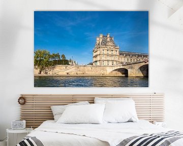 View to buildings on the river Seine in Paris, France van Rico Ködder