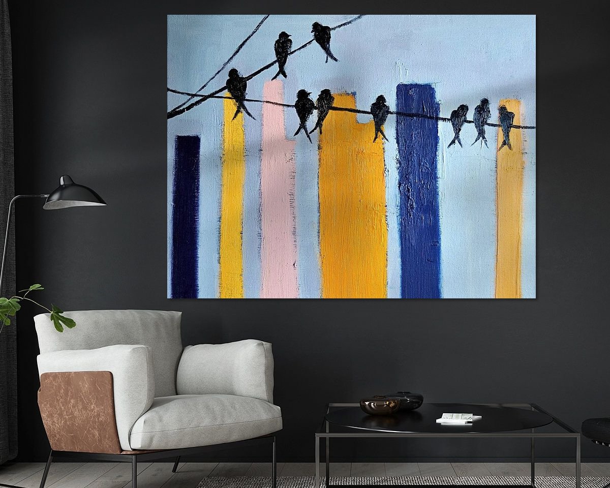 Voorbeeld van het werk in een kamer
