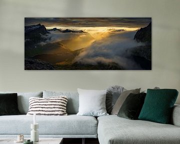 Mefjorden Cloudy Panorama by Wojciech Kruczynski