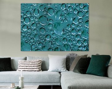 Aqua-Drops (Druppels in Petrol of Aquamarijn) van Caroline Lichthart