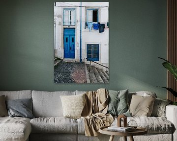 Blauw huis in Lissabon