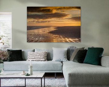 Sonnenaufgang Strand Schiermonnikoog von Margreet Frowijn