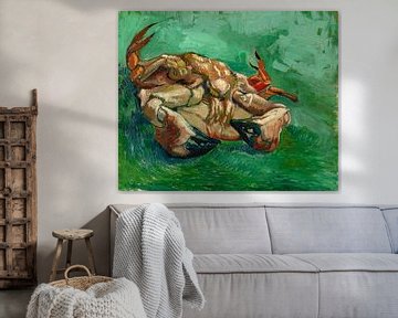 Een op zijn rug liggende krab, Vincent van Gogh