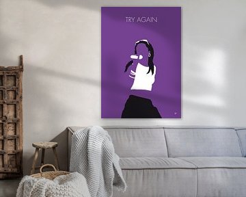 No071 MY Aaliyah Minimal Music poster van Chungkong Art