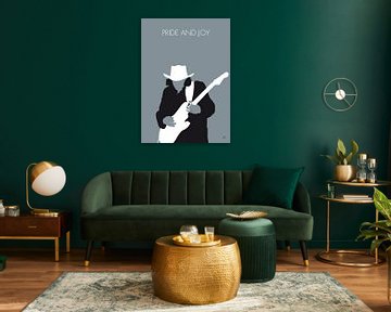 No087 MY Stevie Ray Vaughan Minimal Music Poster von Chungkong Art