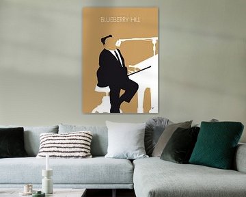 No190 MY Fats Domino Minimal Music poster by Chungkong Art