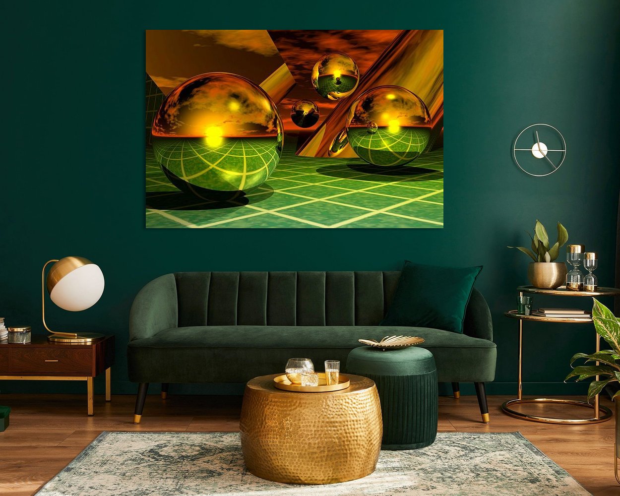 Voorbeeld van het werk in een kamer