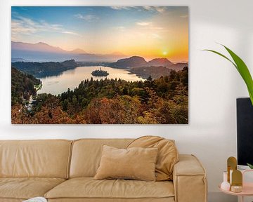 Het Bled-meer in Slovenië van Michael Valjak