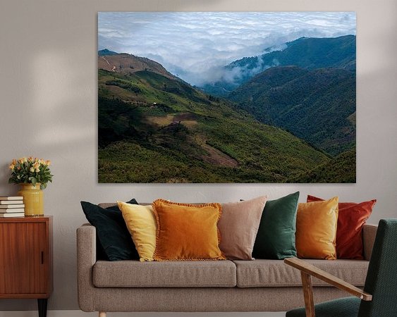 Voorbeeld van het werk in een kamer