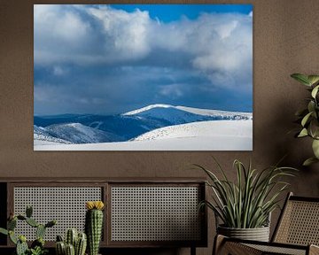 Winter with snow in the Giant Mountains, Czech Republic