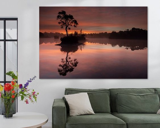 Voorbeeld van het werk in een kamer