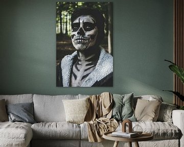 Skelet makeup van Ivana Luijten