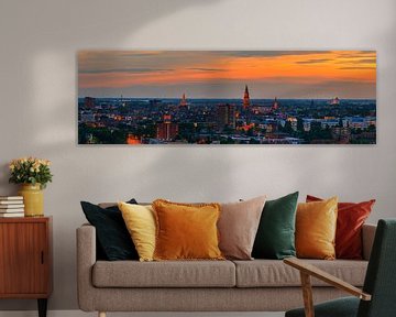 Panorama van de stad Groningen van Henk Meijer Photography