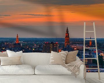 Panorama der Stadt Groningen von Henk Meijer Photography