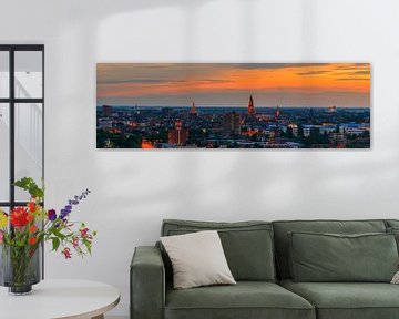 Panorama van de stad Groningen van Henk Meijer Photography
