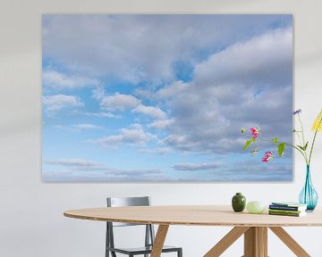 Wolken boven Noordzee van Jan Pott