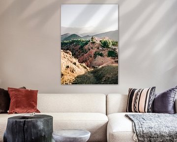 Marokko Atlasgebergte  | Kasbah Bab Ourika foto print | Reisfotografie in de bergen van Ourika van Raisa Zwart