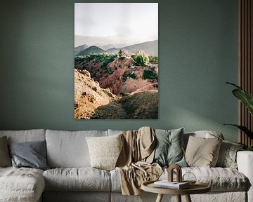 Marokko Atlasgebirge | Kasbah Bab Ourika Fotoabzug | Reisefotografie in den Bergen von Ourika von Raisa Zwart