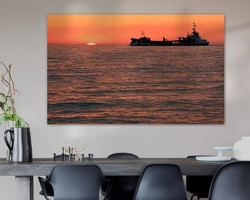 Schip op zee van MSP Canvas