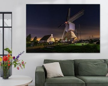 Windmolen bij nacht van Gea Gaetani d'Aragona