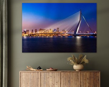 Erasmusbrug Skyline Rotterdam van Bri Fotografie