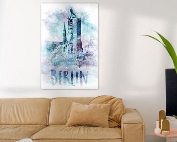 Modern Art BERLIN | jazzy watercolor by Melanie Viola