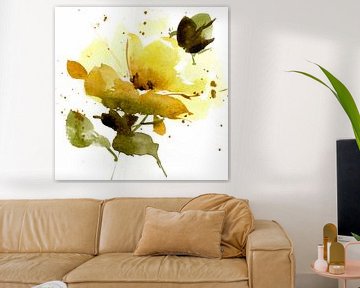 Yellow rose by annemiek art