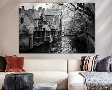 Brugge kanaal in zwartwit by MICHEL WETTSTEIN