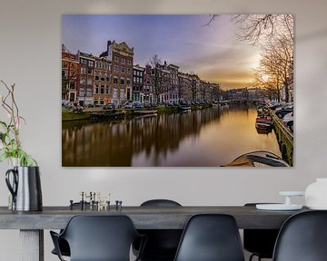 Canal in Amsterdam at sunset by Gea Gaetani d'Aragona