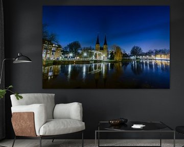 The Eastern Gate of Delft by night, the Netherlands by Gea Gaetani d'Aragona