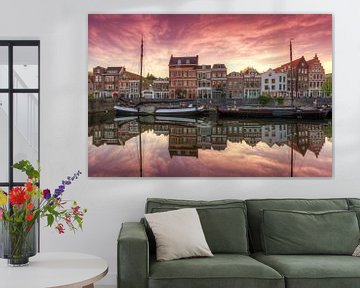Het schilderachtige Delfshaven Rotterdam na zonsonderganggang van Rob Kints