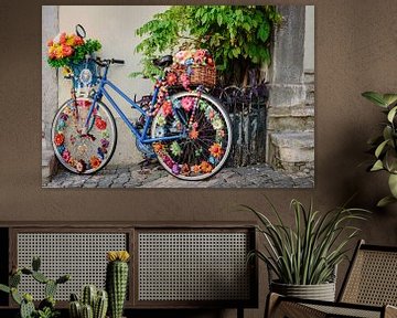 gekleurde fiets - Lissabon sur Karin Verhoog