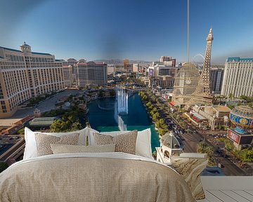 Uitzicht over Las Vegas van Edwin Mooijaart