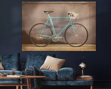 Le vélo de course vintage bleu clair