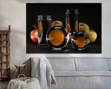 Surrealistisch stilleven van fruit 