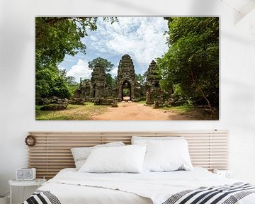 Tempelcomplex Angkor wat in Cambodja van Rick Van der Poorten