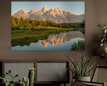 Réflexion sur le Grand Teton #2 sur Edwin Mooijaart