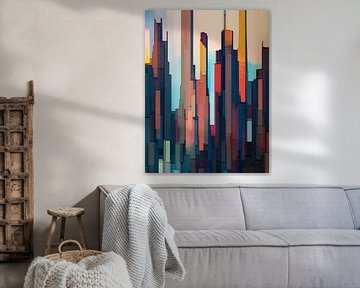 19. City-art, Abstract, skyscrapers, NY. van Alies werk