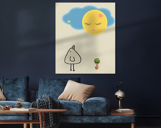 Voorbeeld van het werk in een kamer