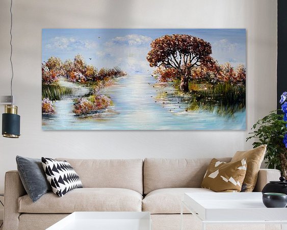 Voorbeeld van het werk in een kamer